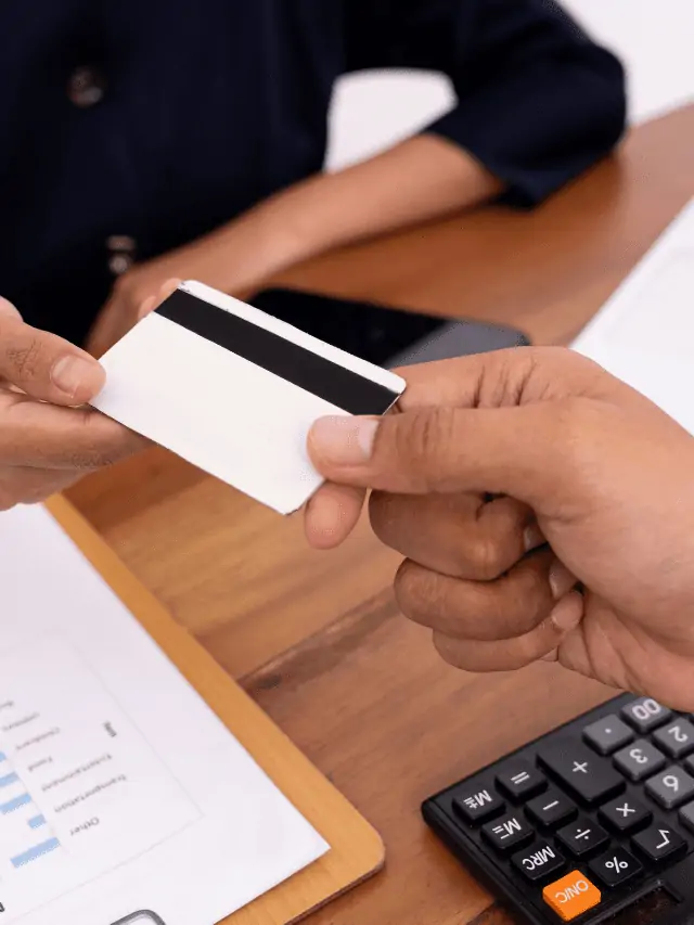 Hands Holding A Card Stock