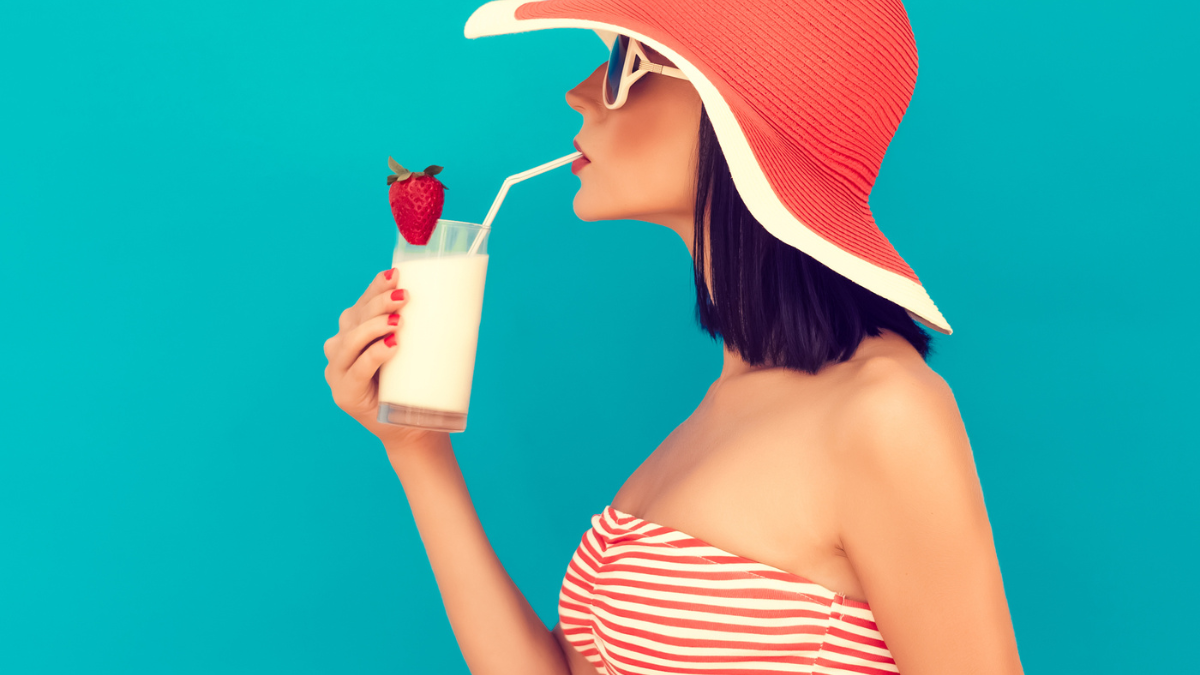 Woman Drinking Smoothy MSN