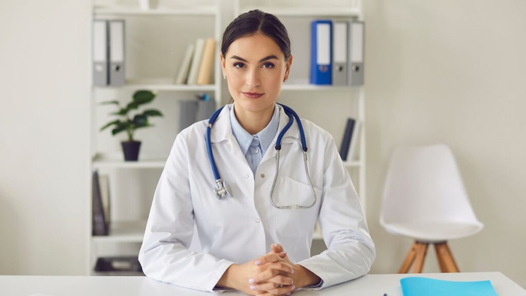 Doctor Sitting In Her Office