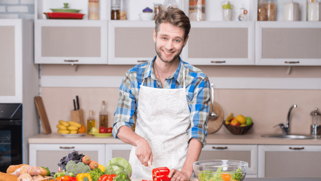 Man Cooking Kitchen Preparing Food MSN
