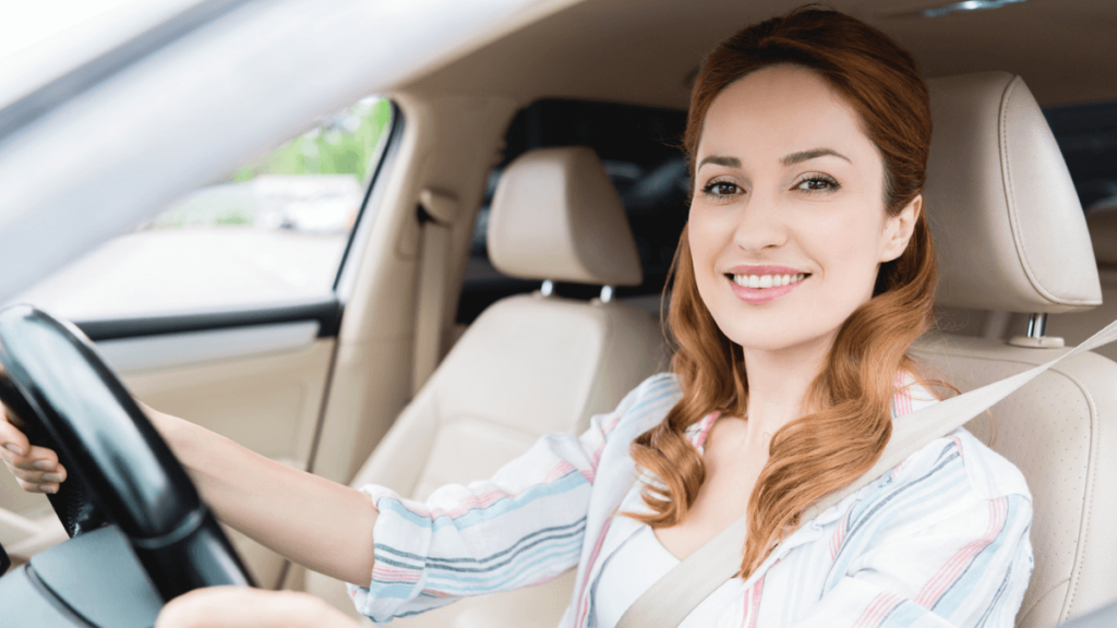 Woman Driving in Car, Behind the Wheel MSN