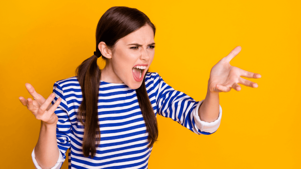 Woman Screaming Yelling Looking Shocked and Angry MSN