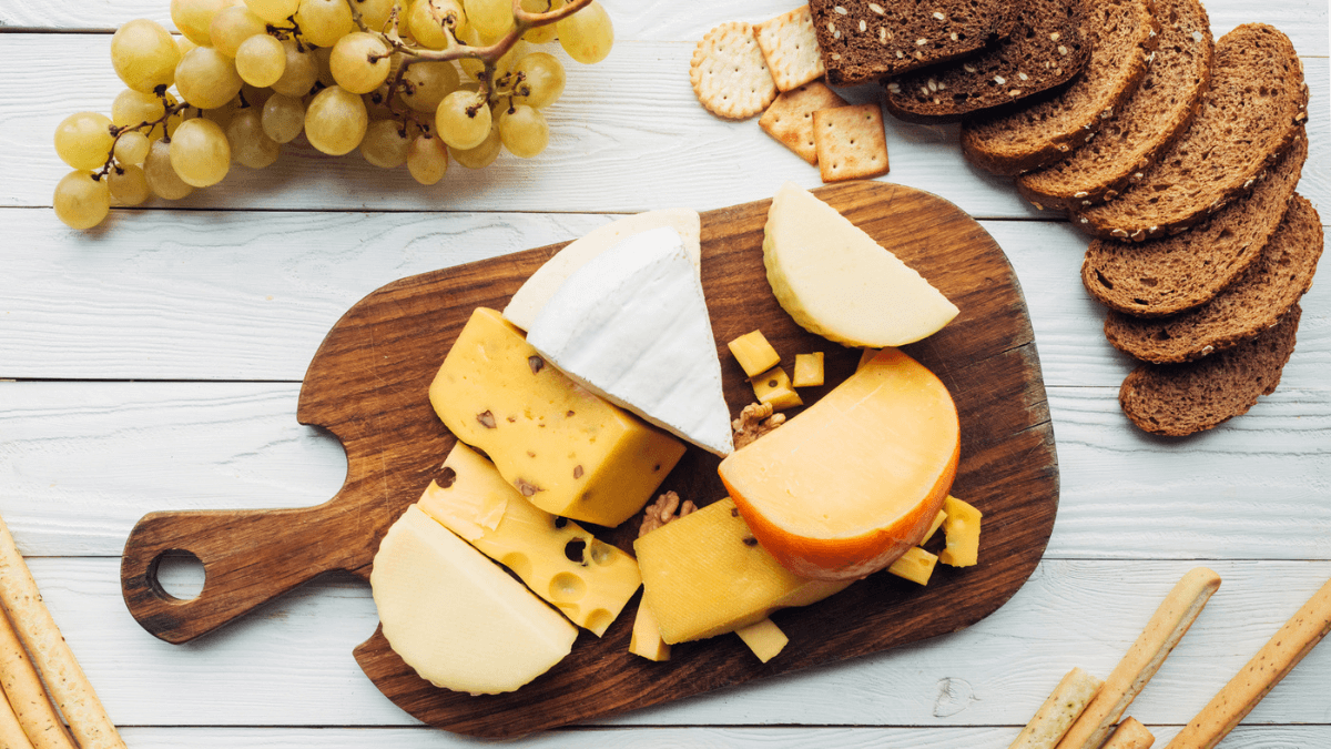Charcuterie Board With Cheese Grapes Bread Brie Camembert Blue Cheese MSN