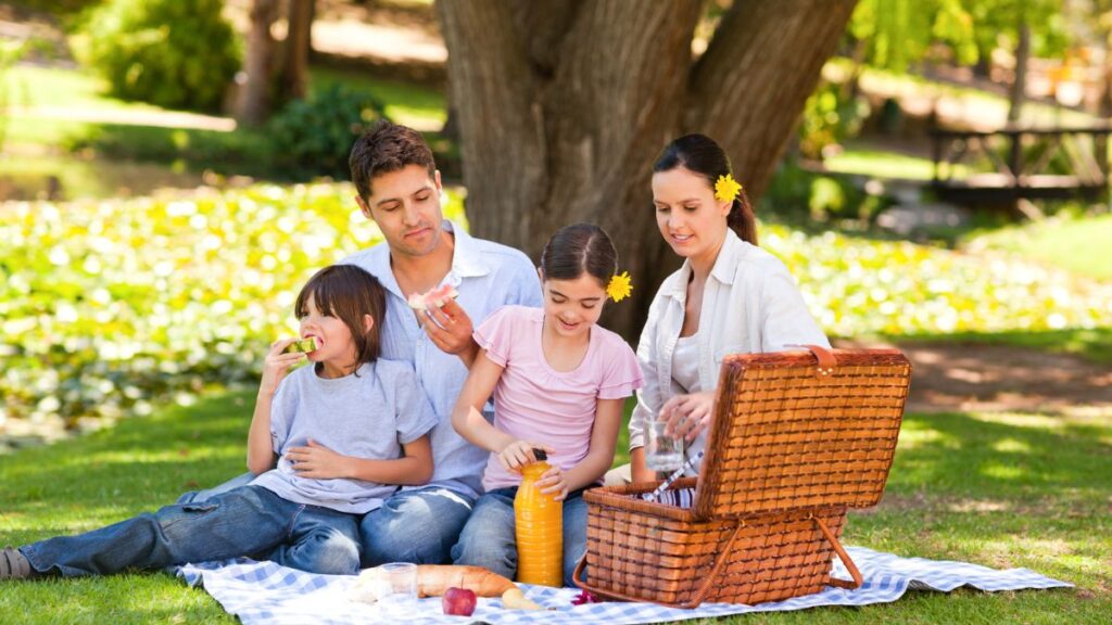 Family Having A Picnic