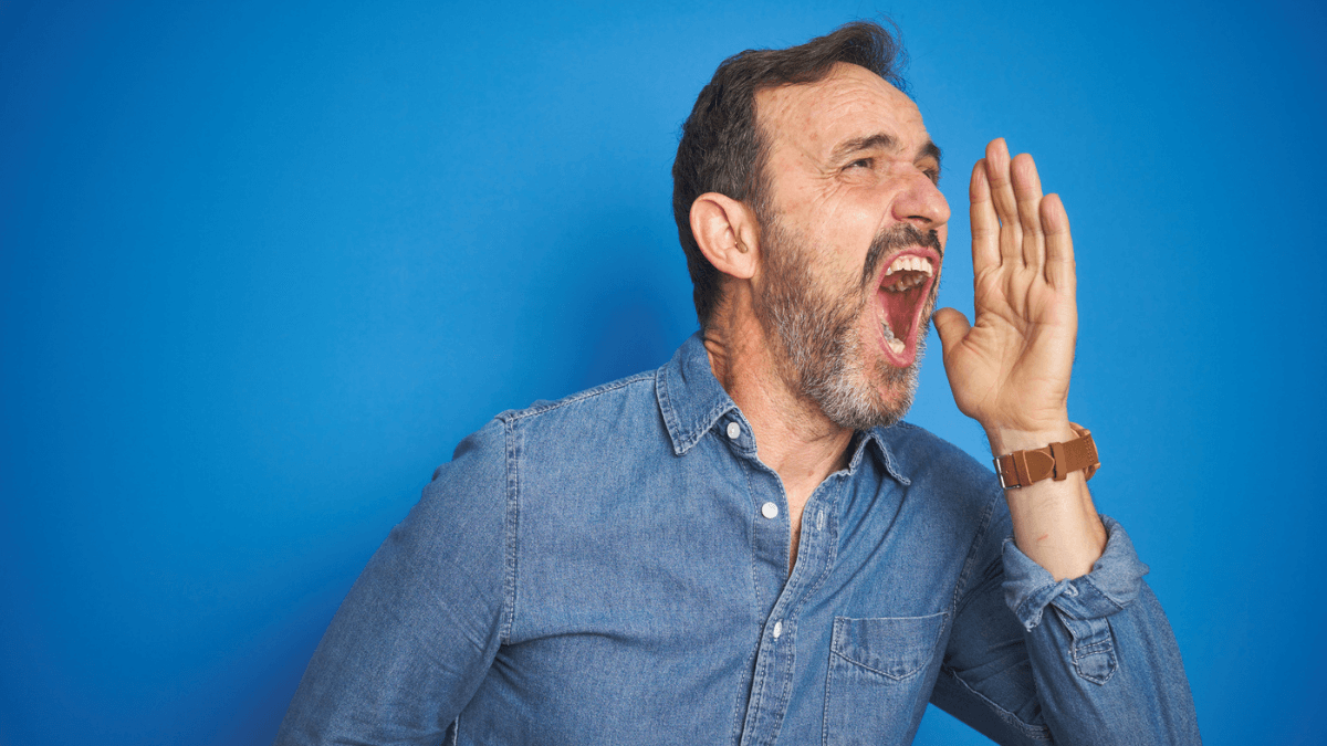 Man Yelling and Screaming, Angry and Unhappy MSN
