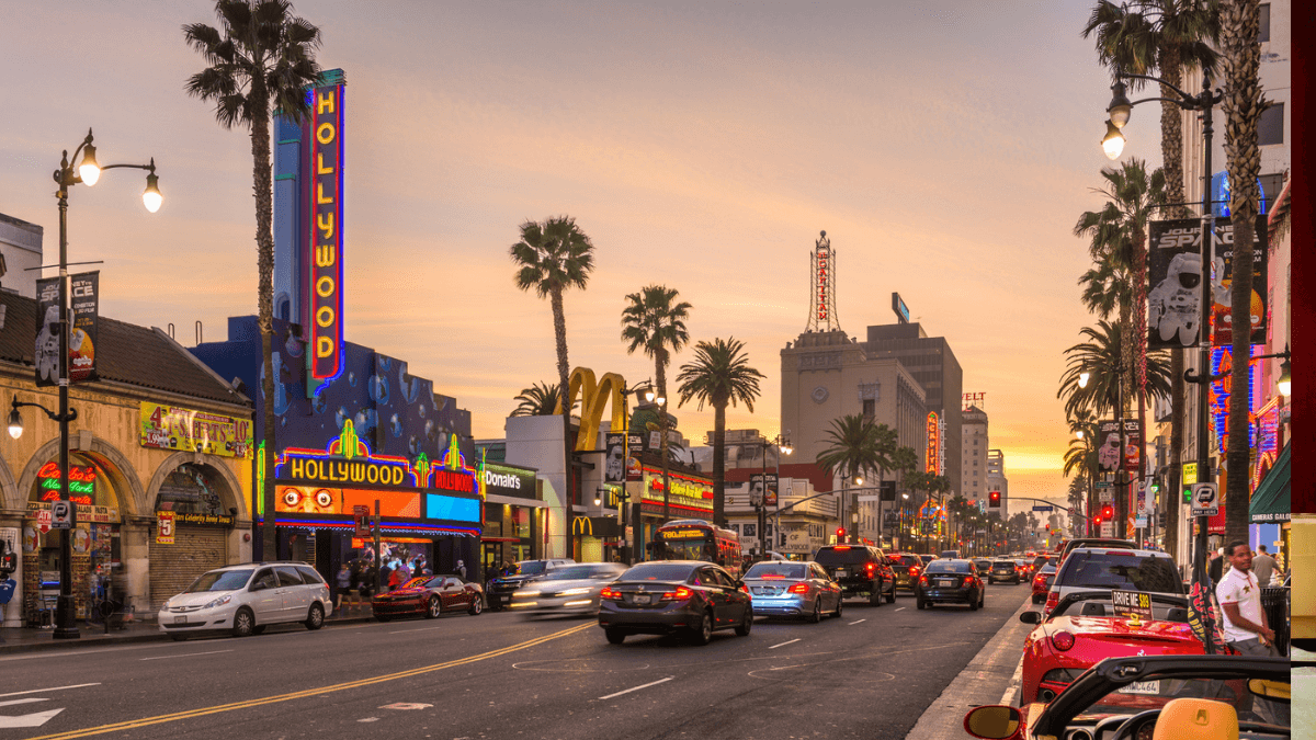 Hollywood in Los Angeles California, USA - Walk of Fame MSN