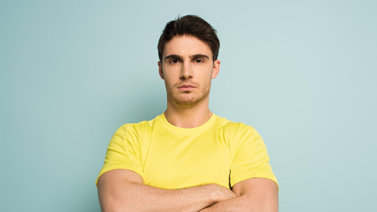Serious Man With Arms Crossed MSN