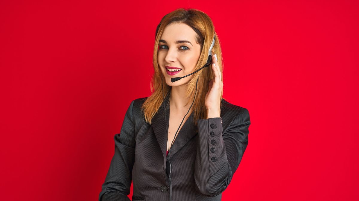 Call Center Employee Using Headset MSN