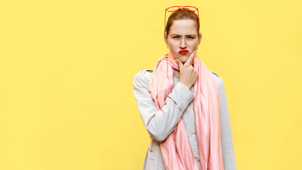 dressed up woman pouting MSN unhappy sad angry
