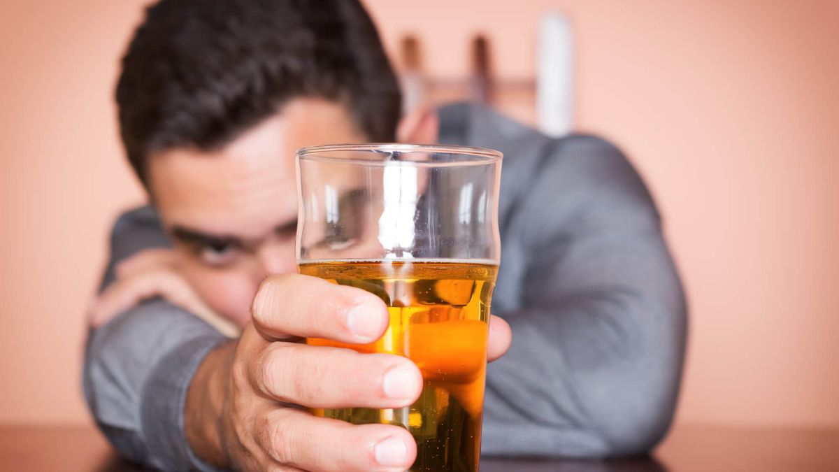 Drunk Hispanic Man Holding A Glass Of Beer MSN