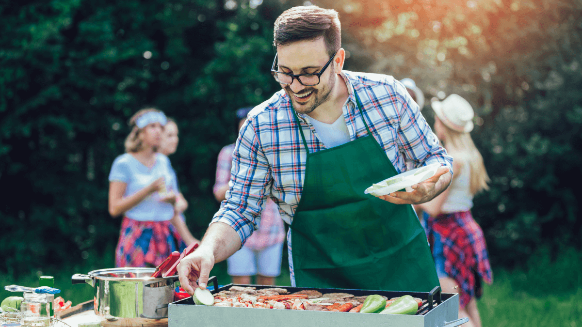 Man Grilling Outside on BBQ Barbecue MSN