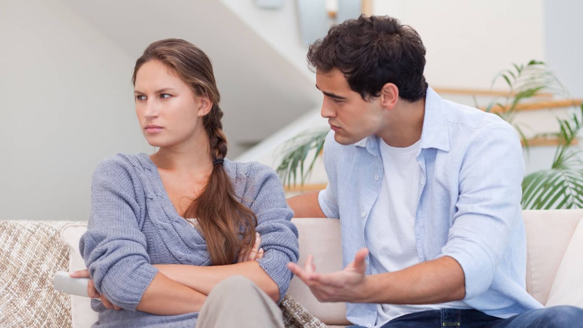 Serious Couple Sitting On Couch Mad At Each Other MSN