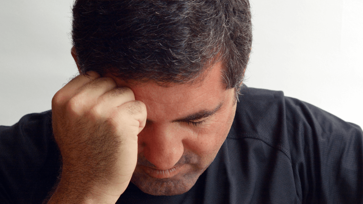 Depressed man