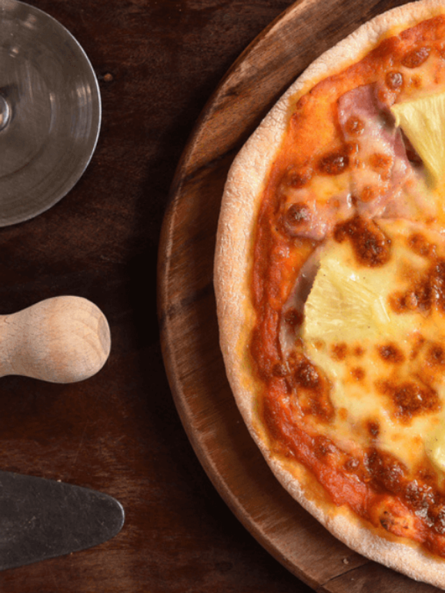 Hawaiian pizza with pineapple, ham, and cheese MSN