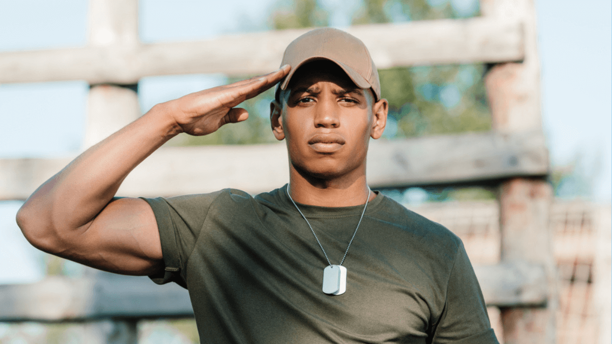 Confident soldier salute MSN