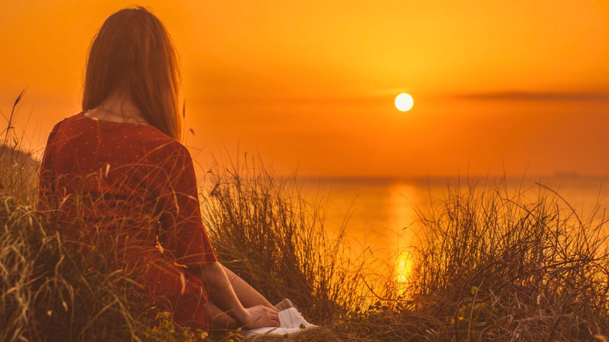Woman Admiring the Sunset MSN