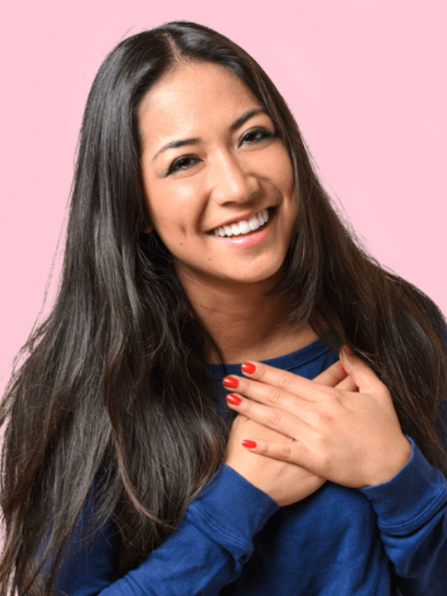 Young woman showing heartfelt gratitude MSN