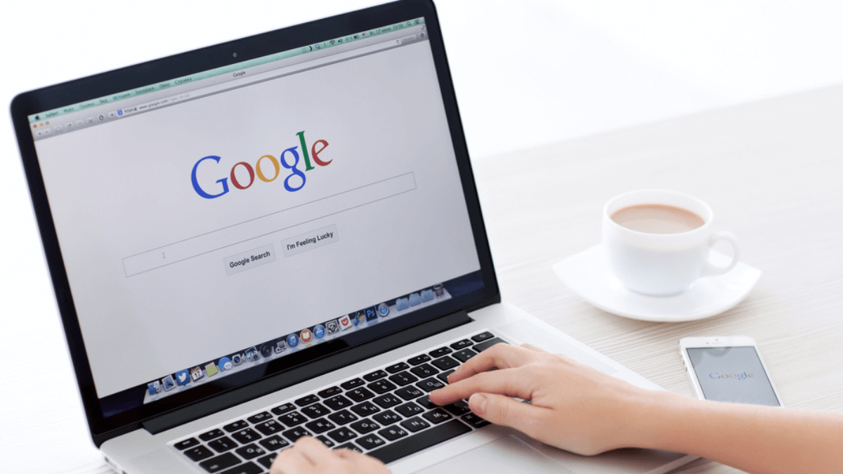 Google Search on a laptop MSN