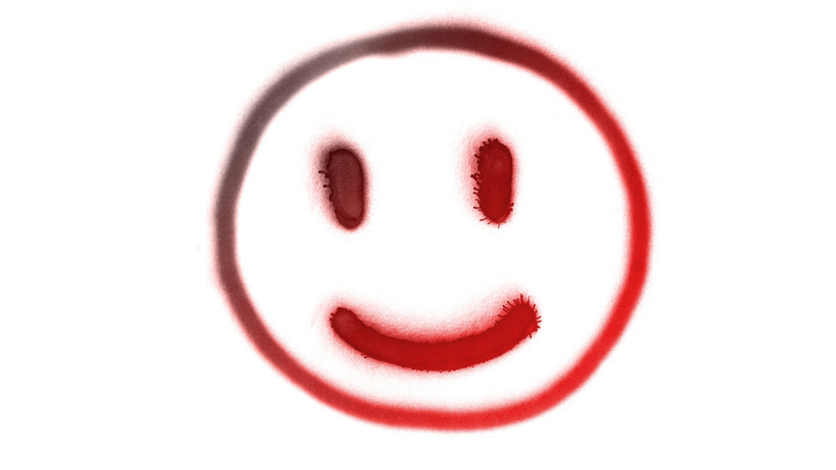 Smiley face in red ink MSN