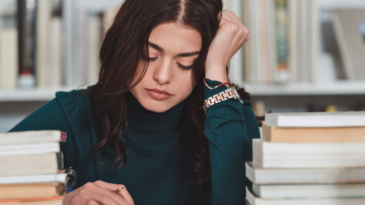 Student Studying in a Library MSN