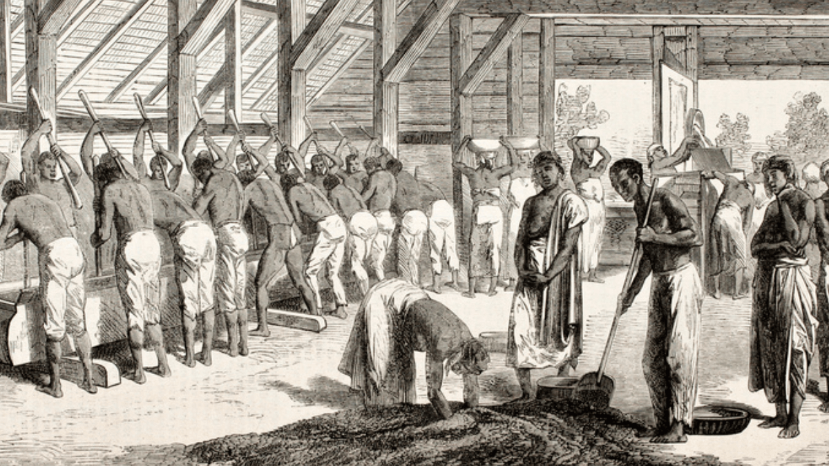 An illustration of slavery in America