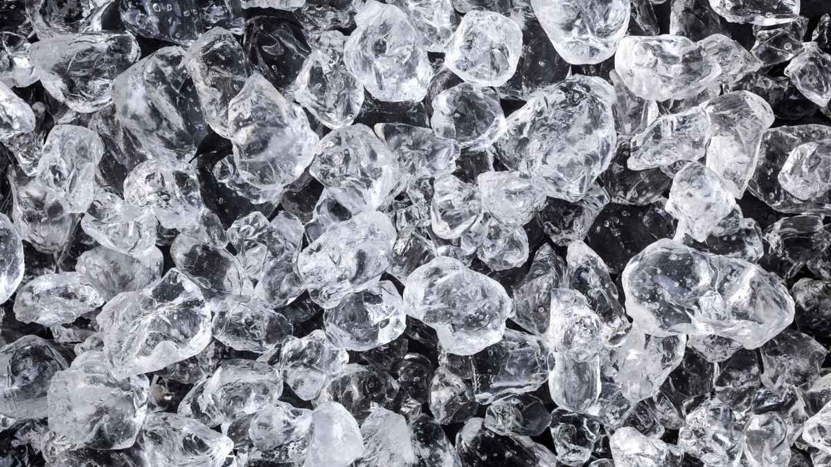 Crushed ice background.