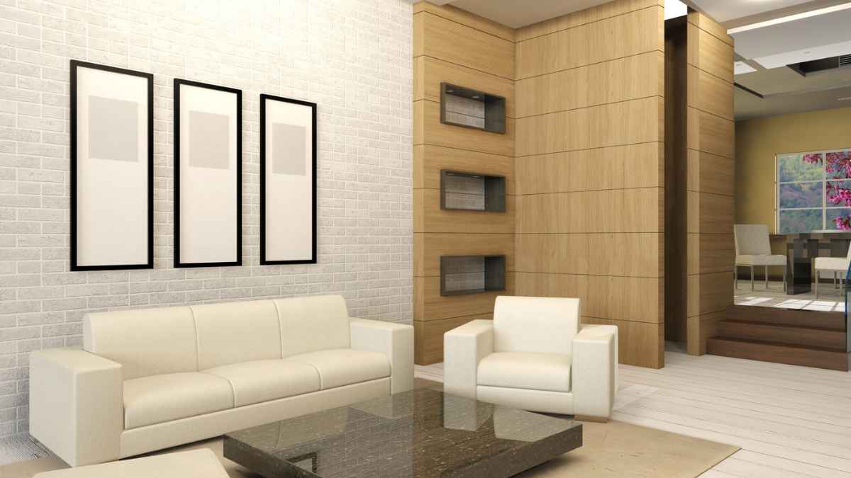 Room with white furniture and a coffee table MSN.