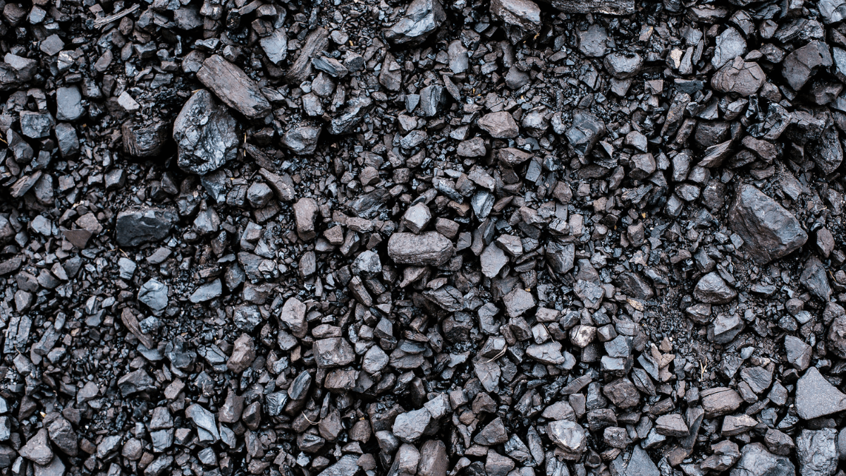 Black coal texture