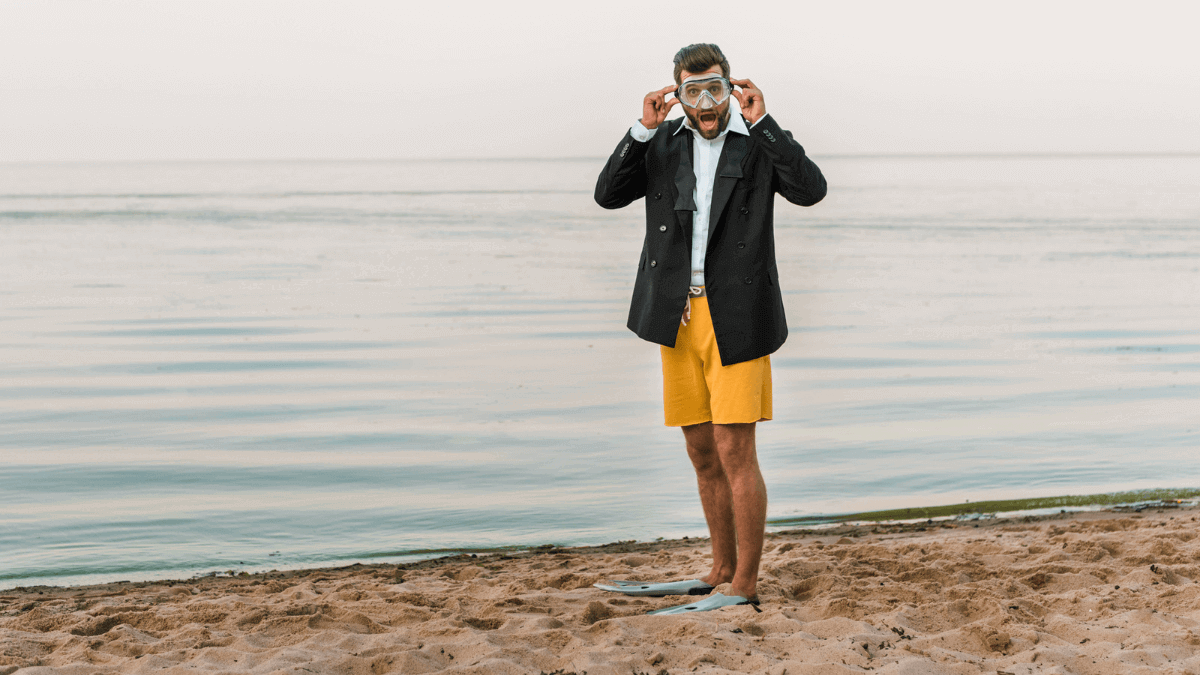 Diver at the Beach