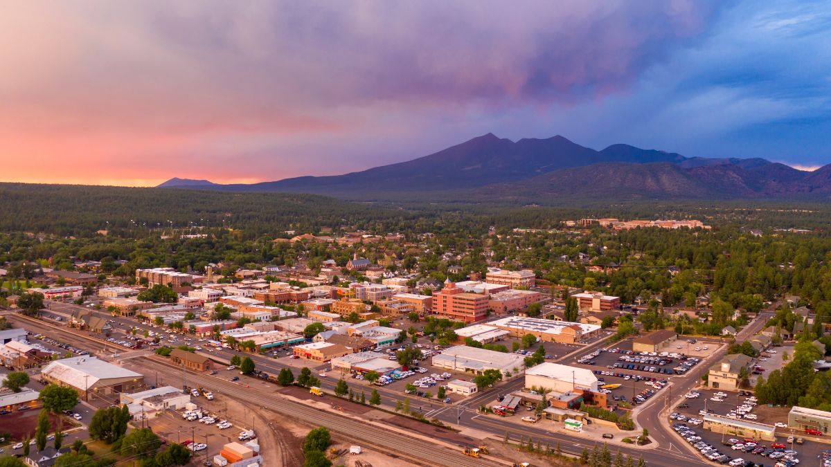 Mount Humphreys at sunset Flagstaff USA MSN.