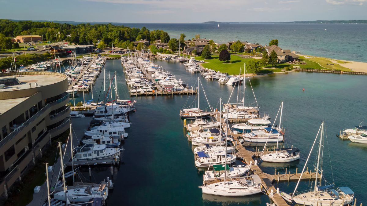 Aerial view of Traverse city MSN.