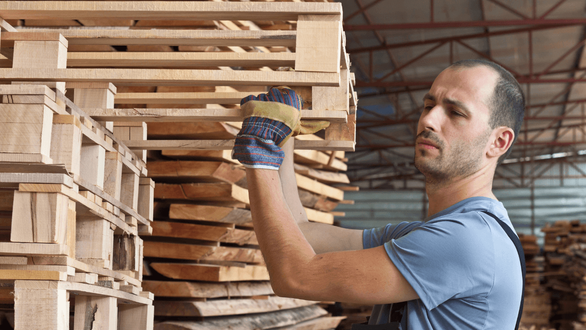 Man Arranging Pallets MSN