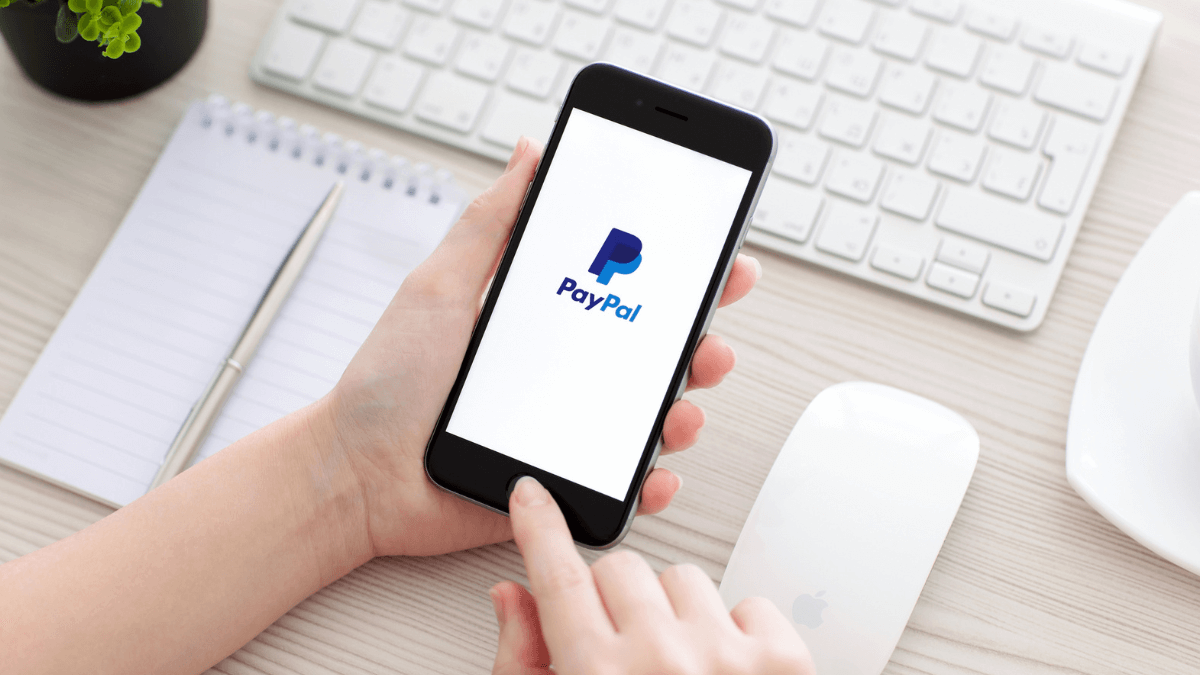 Paypal on the phone on the table MSN
