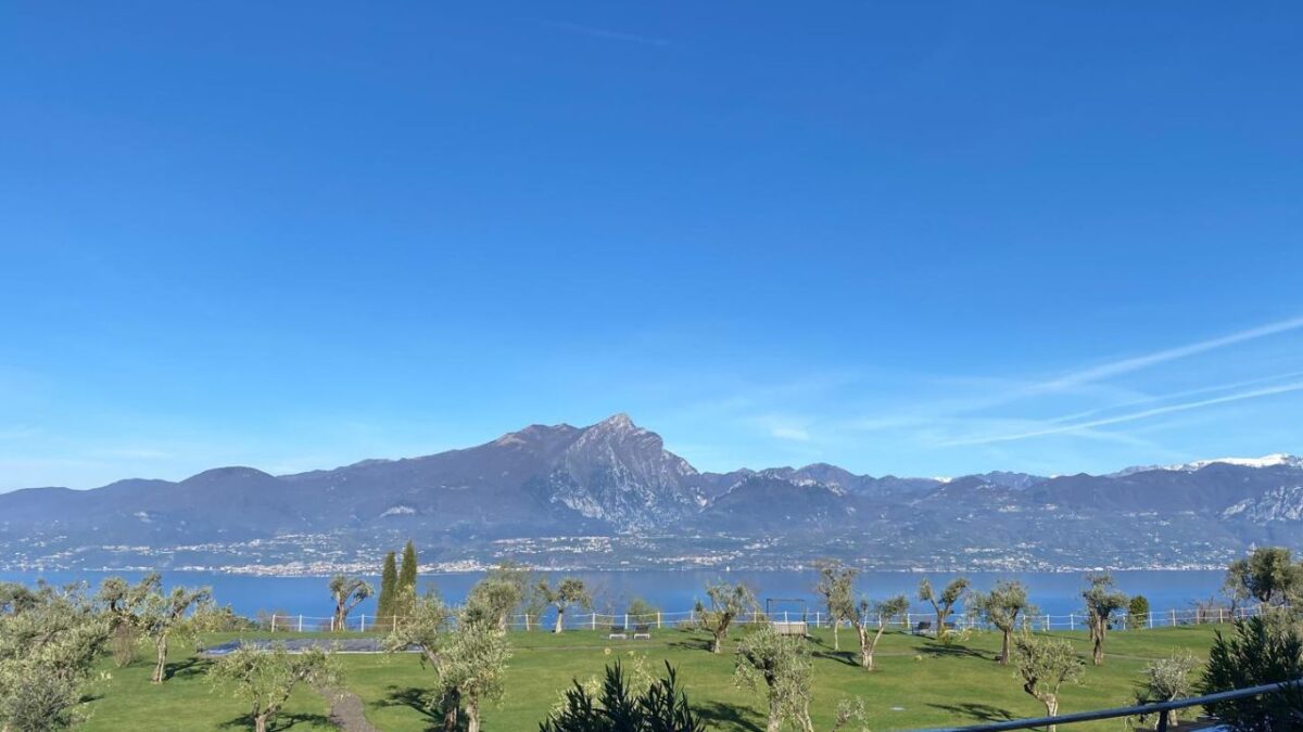 View From Cape of Senses onto Lake Garda Italy