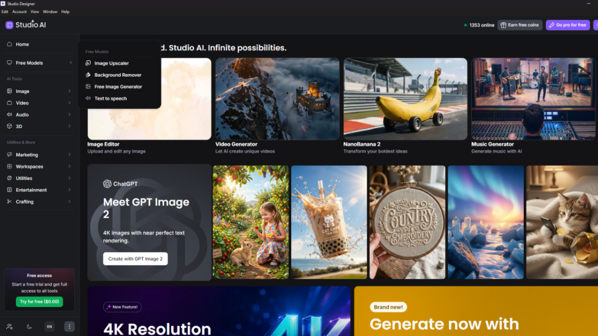 Creative Fabrica Studio Desktop Screenshot